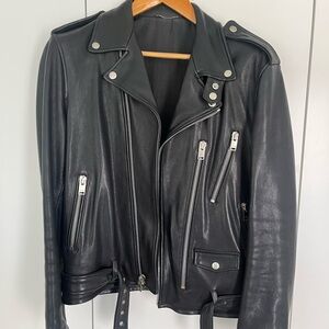 Saint Laurent Leather Biker Jacket REP